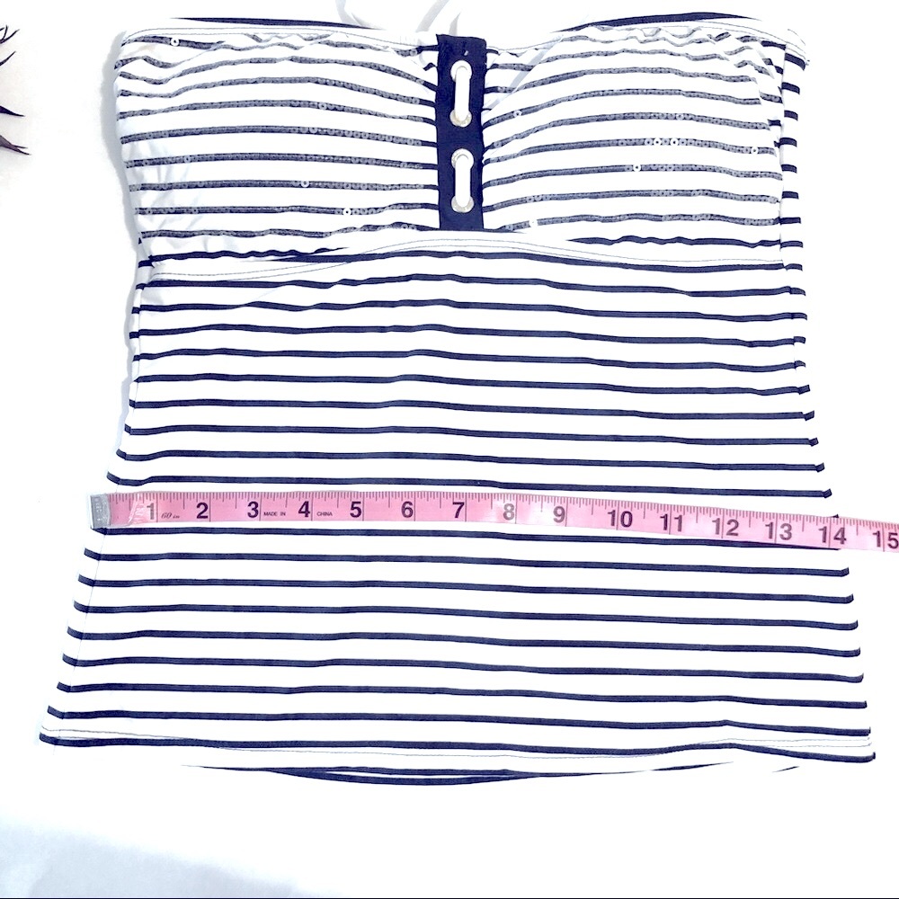 SPERRY Tankini Nautical Blue White Bikini Set - Picture 13 of 14